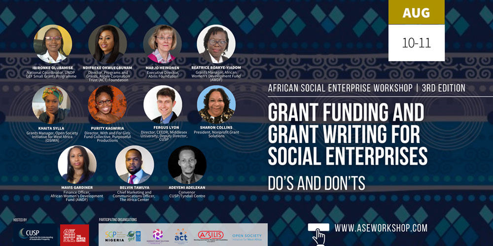 Grant funding and Grant writing for social enterprises: Do’s and Don’ts | Workshop, Africa Edition, 10-11 Aug 2021